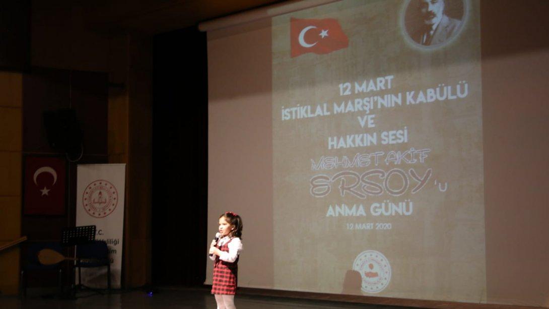  İstiklal Marşı'nın Kabulü ve Mehmet Akif Ersoy'u Anma Günü Programı